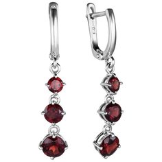 Balex Серьги 2457930036 из серебра 925 пробы с гранатом природным
