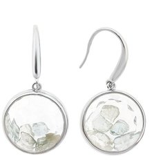 Balex Серьги 2436930191 из серебра 925 пробы с аквамарином и ювелирным стеклом