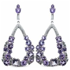 Silver WINGS Серьги из серебра аметист, куб.цирконий 02vetfa00060-19