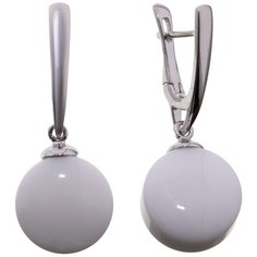 Balex Серьги 2432930216 из серебра 925 пробы с агатом синтетическим