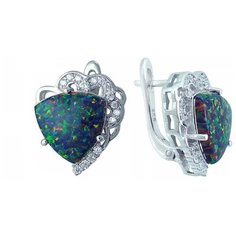 Balex Серьги 2405937367 из серебра 925 пробы с опалом и фианитом