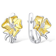 VALTERA Серьги с бриллиантами из серебра 117799