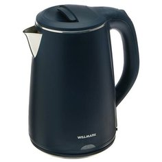 Чайник электрический WILLMARK WEK-2002PS, пластик, колба металл, 2 л, 2000 Вт, синий 5241992