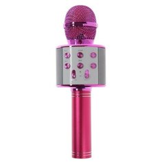 Микрофон для караоке Belsis MA3001BE, Bluetooth, FM, microSD, розовый 4942896