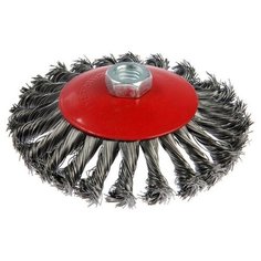 Щетка металлическая для УШМ LOM, крученая проволока, "тарелка", М14, 125 мм 2768016