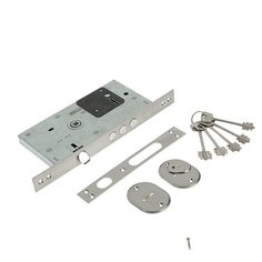 Замок врезной с ответной планкой, накладками PALLADIUM, 025RL, цвет никель 4483699