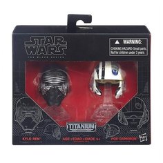 Фигурки шлемов Кайло Рен и По Дамерон (Kylo Ren & Poe Dameron) № 01 Hasbro