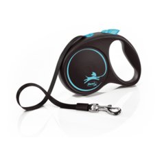 Поводок-рулетка Flexi Black Design размер L 5м 50 кг синий