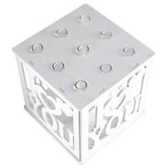 Кашпо Дарим красиво I love you heart с 9 колбами, 15 x 15 x 15 см белый