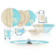 Столовый набор НОРД ХЕВЕА БЛЮ 46 предметов Luminarc