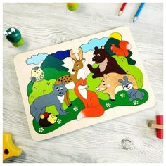 Мозаика-вкладыш "Лесные звери", Крона 143-069