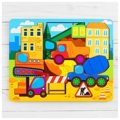 Головоломка рамка вкладыш Стройплощадка Лесная мастерская