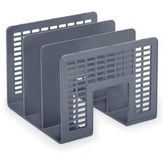 Лоток-сортер для бумаг BRAUBERG "Radikal", 3 отделения, 207х212х165 мм, сетчатый, серый, 235365