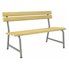 Скамья НАДЕЖДА "Ш-402", 1300х650х805 мм, каркас металлический серый, сиденье/спинка дерево, 1 шт.