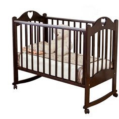 Кроватка Красная Звезда Любаша С635 (качалка), на полозьях шоколад