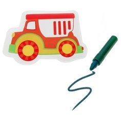 Набор для ванной Крошка Я Машинка + водный карандаш (3045305) красный/зеленый