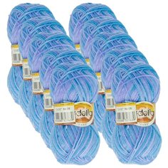 Пряжа Adelia Jane, 100 % акрил, 50 г, 227 м, 10 шт., 08 т.голубой-голубой