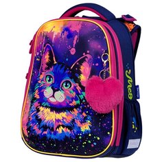 Berlingo ранец Expert Neon Cat, черный