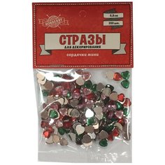 Стразы для декорирования "Сердечки мини", 0,8 см, 200 штук Проф Пресс