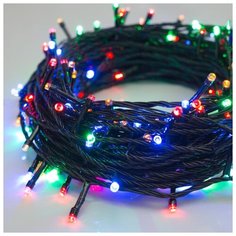 Гирлянда Luazon Lighting Нить, 20 м, LED-200-220V, 8 режимов, нить темная, свечение мульти (3556811)