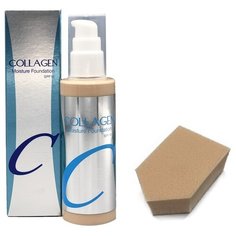 Enough Тональный крем Collagen Moisture Foundation SPF 15 со спонжем, 100 мл, оттенок: 23