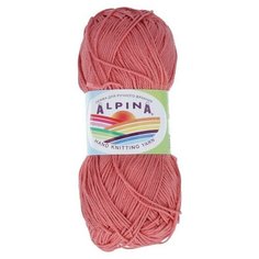 Пряжа Alpina "SATI" 100% мерсеризованный хлопок №027 т.розовый - 10 мотков по 50 г
