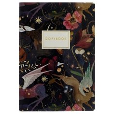 Тетрадь 40 листов в клетку «Ночной лес», обложка мелованный картон, ламинация Soft Touch, тонированный блок 70 г/м2 Bruno Visconti