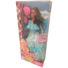 Кукла детская Angena с расческой модница в синем платье 30 см синее платье Panawealth Inter Holdings