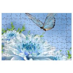 Магнитный пазл Бабочка и астра Drabs
