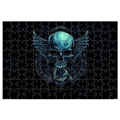 Магнитный пазл Синий череп Drabs