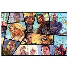 Магнитный пазл GTA, ГТА, персонажи в кадрах Drabs