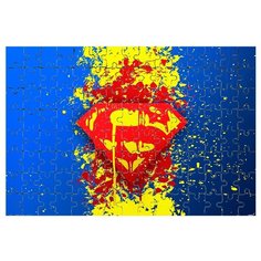 Магнитный пазл Супер мен (красножёлтый) Drabs