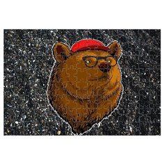 Магнитный пазл Медведь в очках Drabs