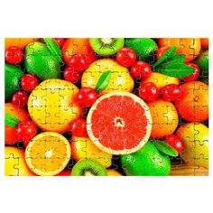 Магнитный пазл Фрукты, красный аперльсин в разрезе Drabs