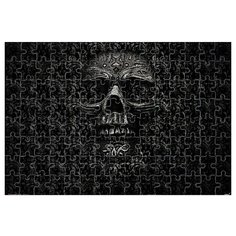 Магнитный пазл Black Skull череп Drabs