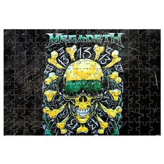 Магнитный пазл Megadeth череп в очках Drabs