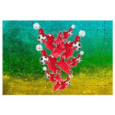 Магнитный пазл Дракончики с мячами Drabs