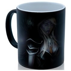 Кружка хамелеон Dota Девушка в капюшоне, необычный сувенир Drabs