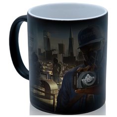 Кружка хамелеон Hollow knight (мужик со значком), классный подарок Drabs