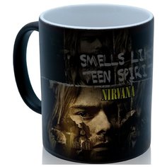 Кружка хамелеон Smells like teen spirit, необычный подарок Drabs