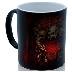 Кружка хамелеон Slayer эмблема, необычный сувенир Drabs