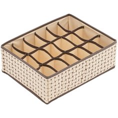 HOMSU Органайзер на 18 секций Pletenka бежевый/коричневый