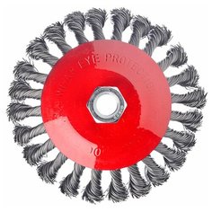 Щетка металлическая ЕРМАК для УШМ 125мм/М14, крученая (тарелка)