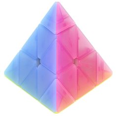 Головоломка QiYi MoFangGe 3х3х3 Pyraminx QiMing Jelly разноцветный