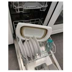 Дуршлаг складной силиконовый с телескоп. руч. ES-CL-portable-telescopic-39/60х27х12/4-white/beige, ESTARES