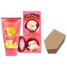 ELIZAVECCA Пенка для глубокой очистки пор CLEAN PIGGY PINK ENERGY, 120мл + спонж