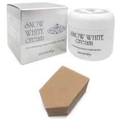 SECRET KEY Осветляющий крем для лица SNOW WHITE, 50г + спонж