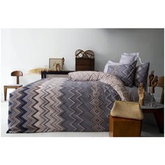 Постельное белье Hessel серо-бежевый евро Issimo