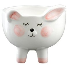 Кашпо Take It Easy Зайчик, 11х10 см белый