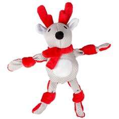 Игрушка для собак DUVO+ мягкая "Новогодний Олень", серый, 31х14х8см (Бельгия)